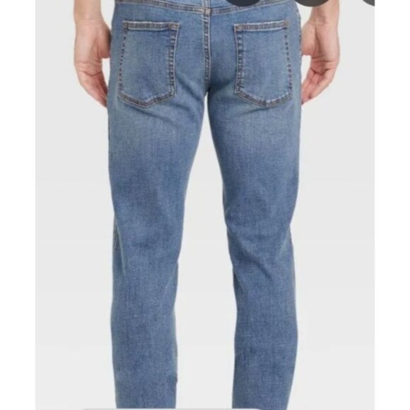 Goodfellow & Co Mens Straight Slim Fit Stretch Jeans W32 L34 Light Wash Denim - Picture 2 of 11